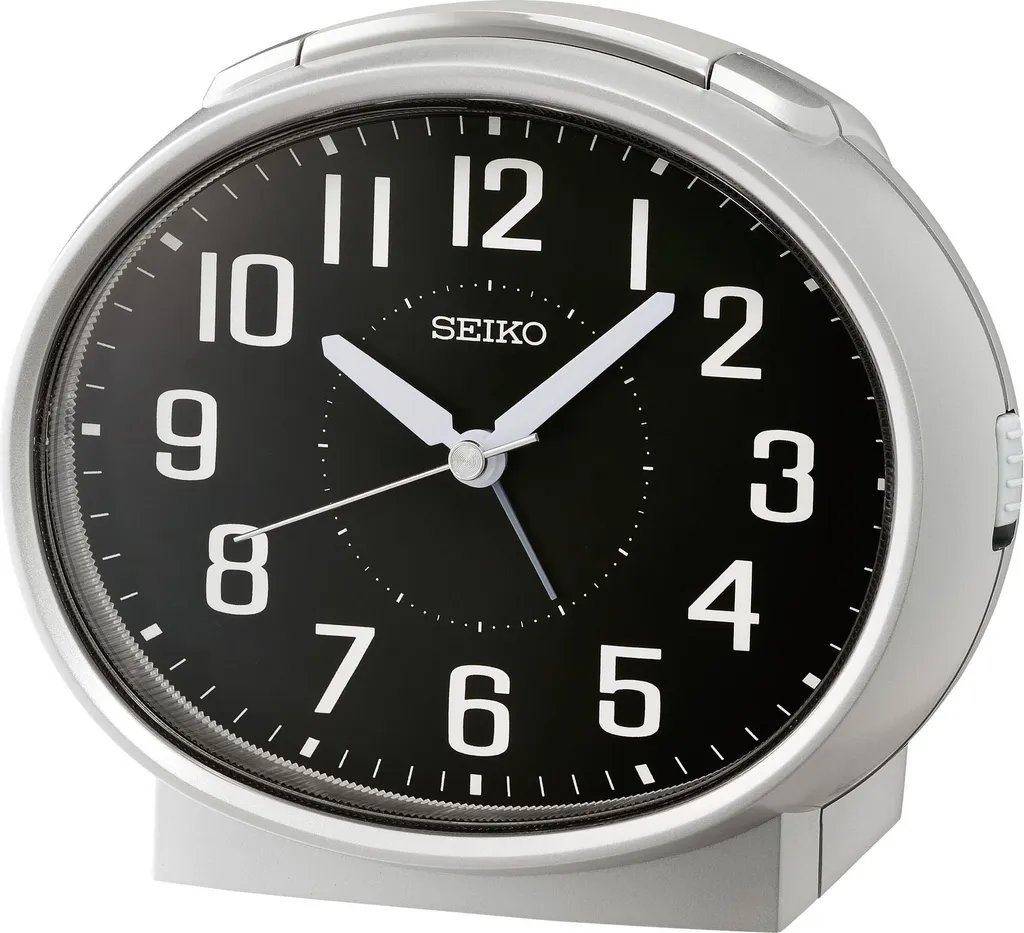 Réveil Seiko QHK059A : Horloge à Quartz avec Sonnerie Cloche Gris