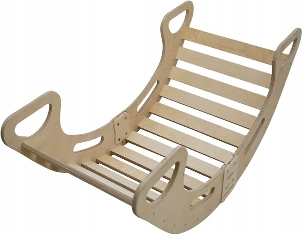 Skyline Holz Kletterbogen Klettergerüste Kletterdreieck Baby Kletterwippe Holzbogen für Kinder Montessori Lack Klappbar, mod.A, 110x51x48cm, Höl...