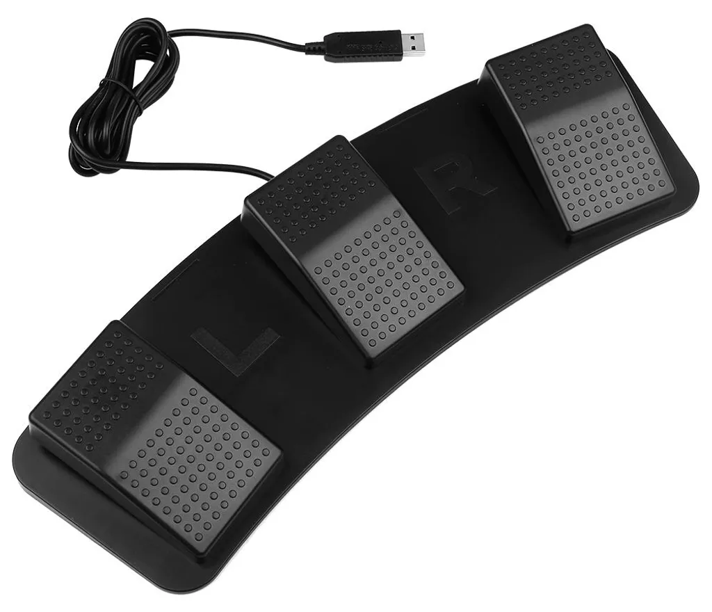 Triple pédalier de commande USB mécanique FS23-Pro pour PC et console