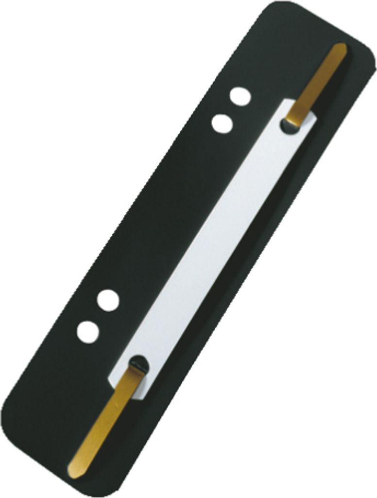 PP-Binderklammern mit Perforation (25 Stück) - schwarz