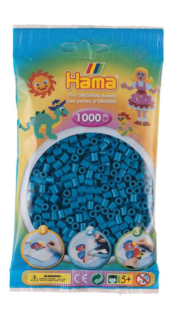 Hama Bügelperlen midi petrol im Beutel 1.000 Bügelperlen Produktbild 