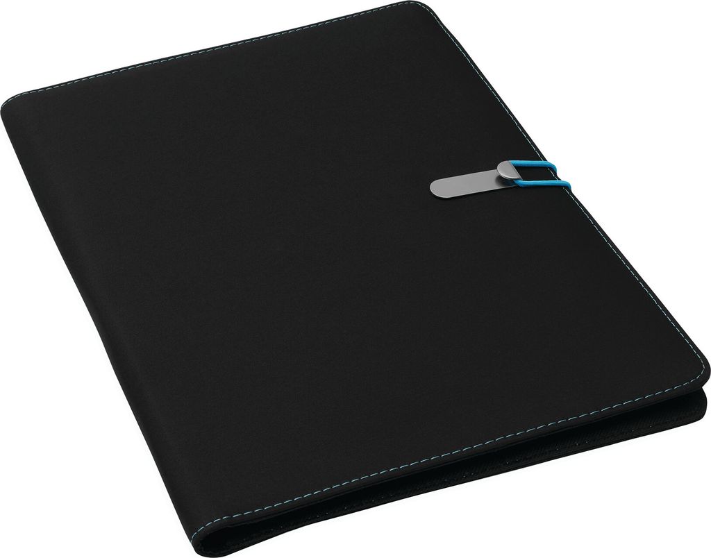 Schreibmappe Konferenzmappe A4 Schreibblock Verschlußband Dokumentenmappe Türkis