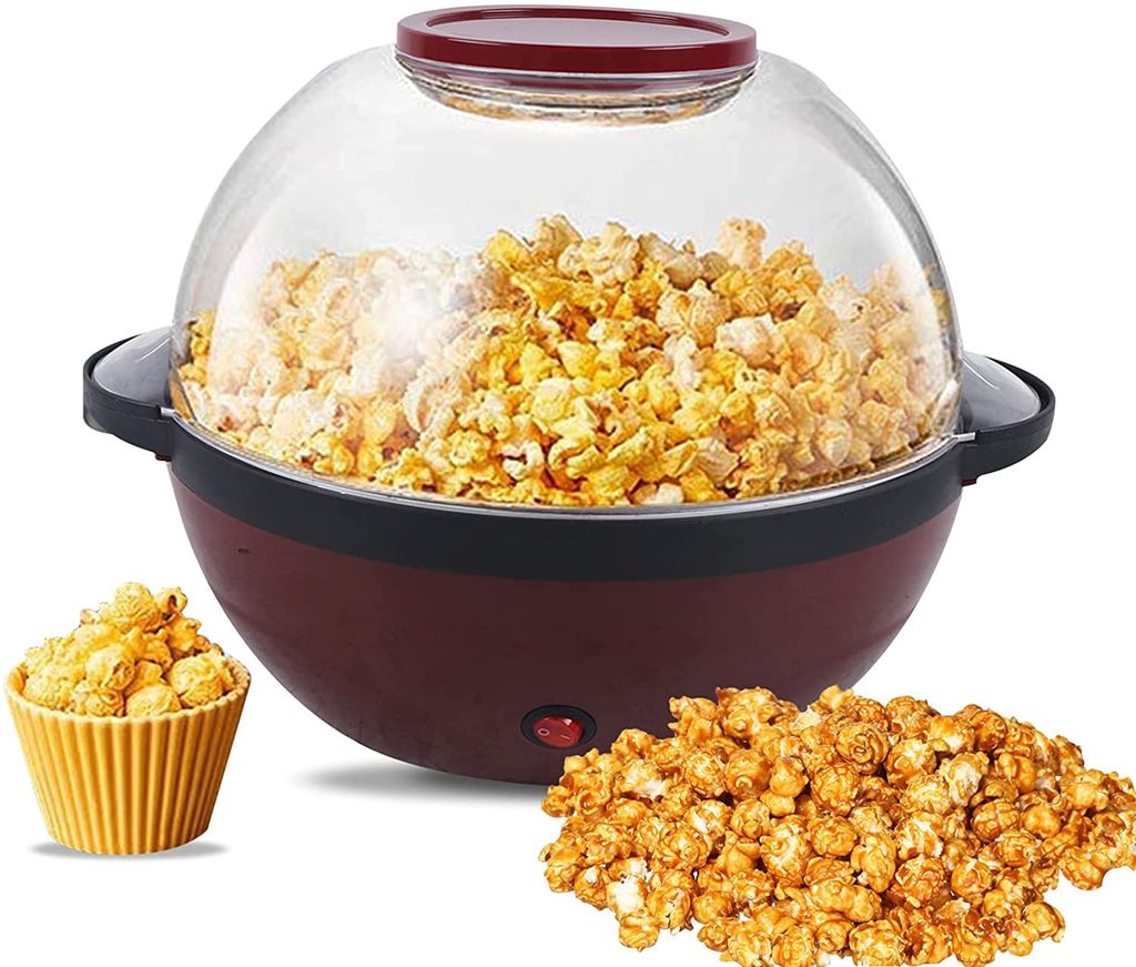 Simeo Popcornmaschine Retro Popcorn Maker Popcorn-Maschine Popcornautomat 