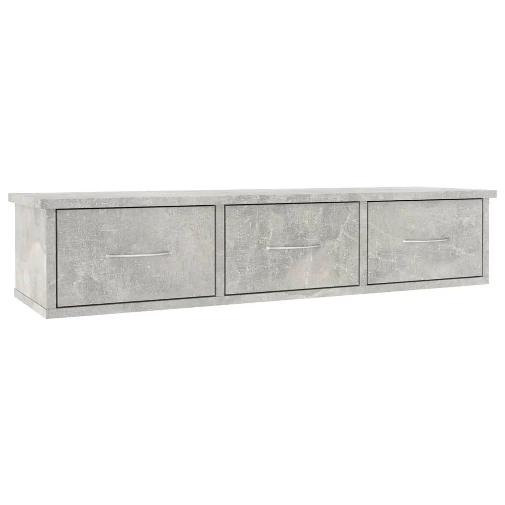 Mensola Sospesa Effetto Cemento 88cm vidaXL - Design Industrial Chic