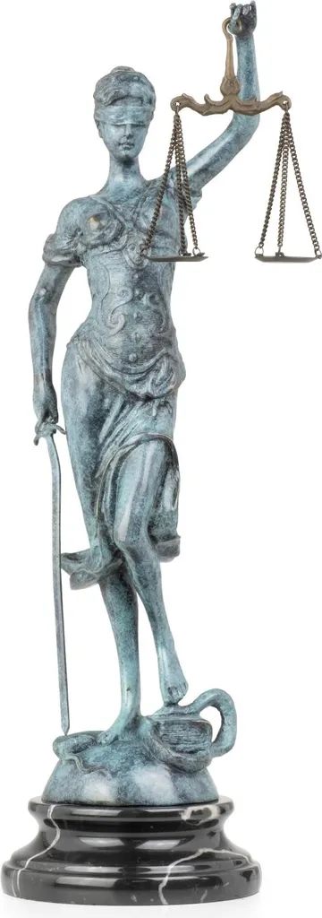 Statue en bronze Justitia Moritz - Sculpture Thémis décorative de 40 cm