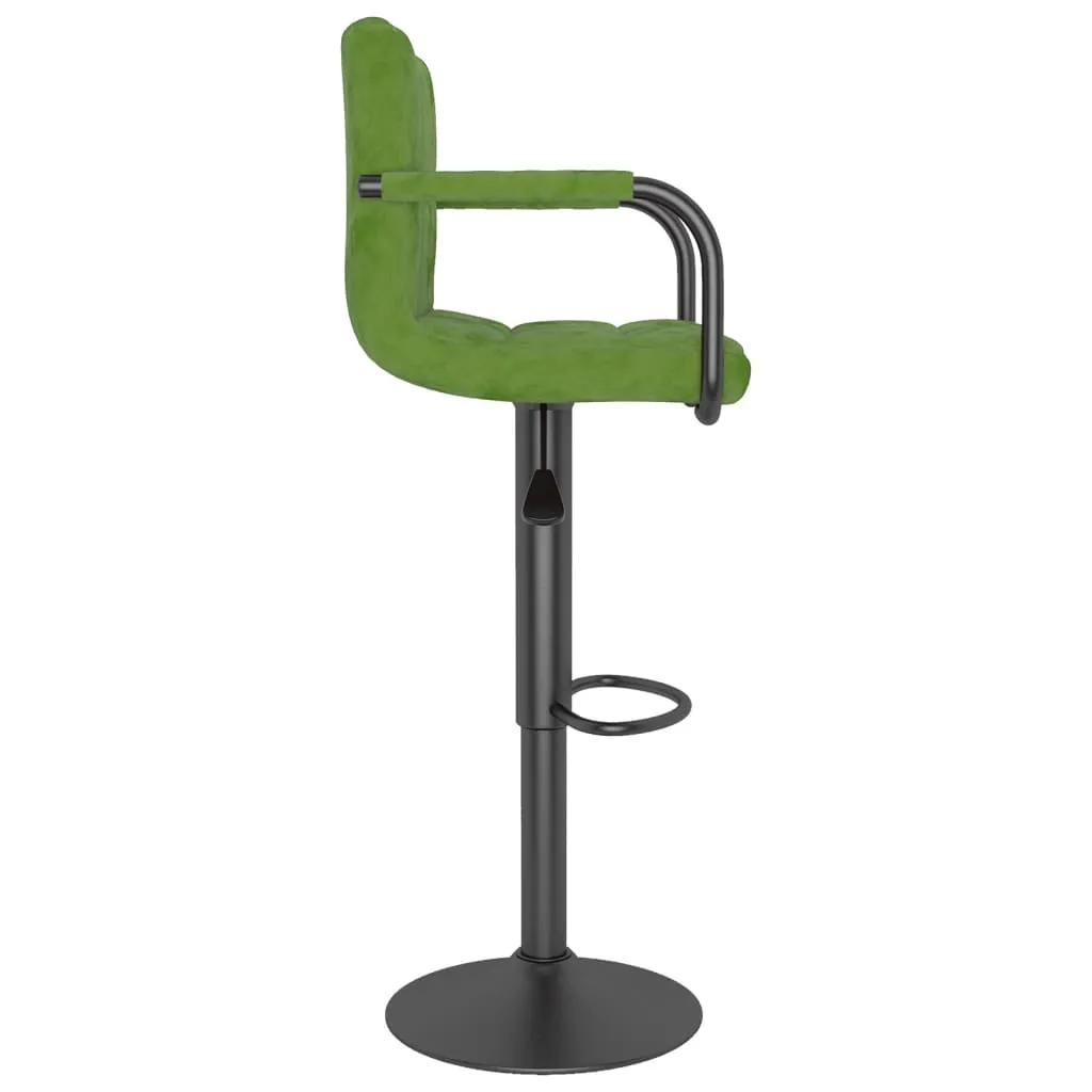 Tabouret de bar vert clair velours vidaXL : Stable et confortable - 4
