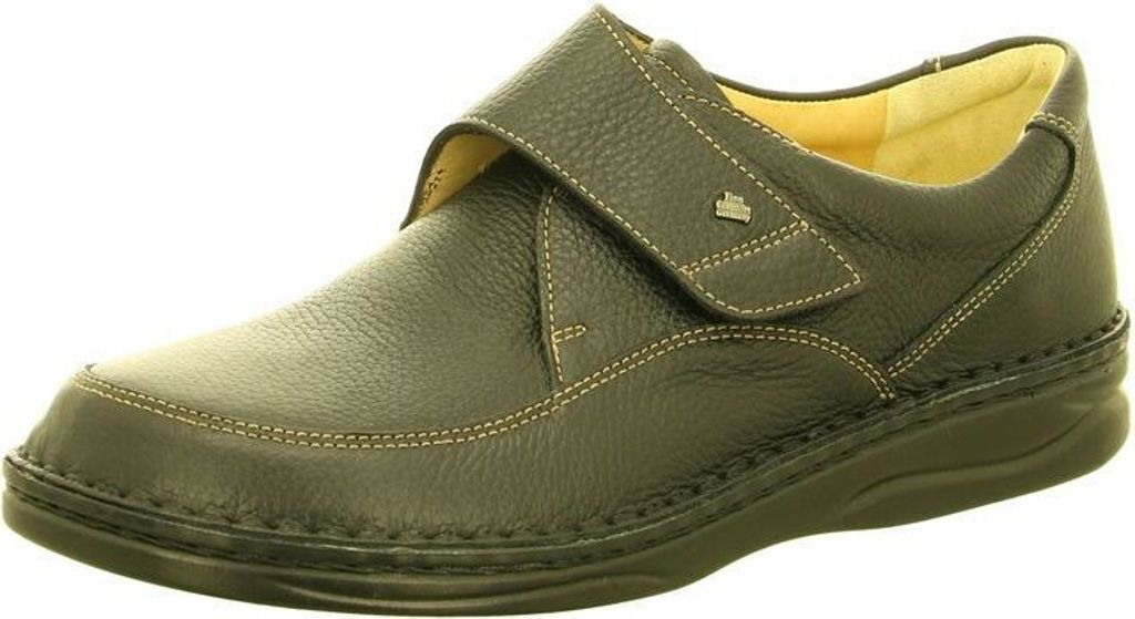 Finn Comfort Braga, Halbschuh, Klettverschluss, Bison (Glattleder), schwarz 1108-055099 40 1/2