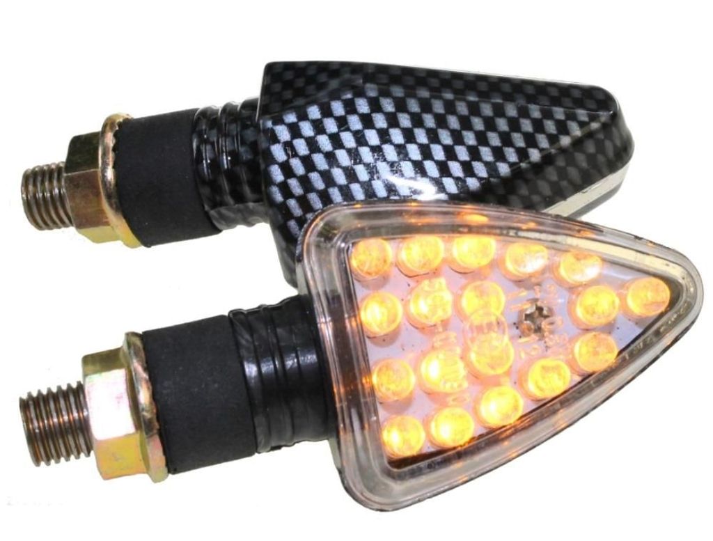 Motorrad LED Blinker Arrow carbon klar