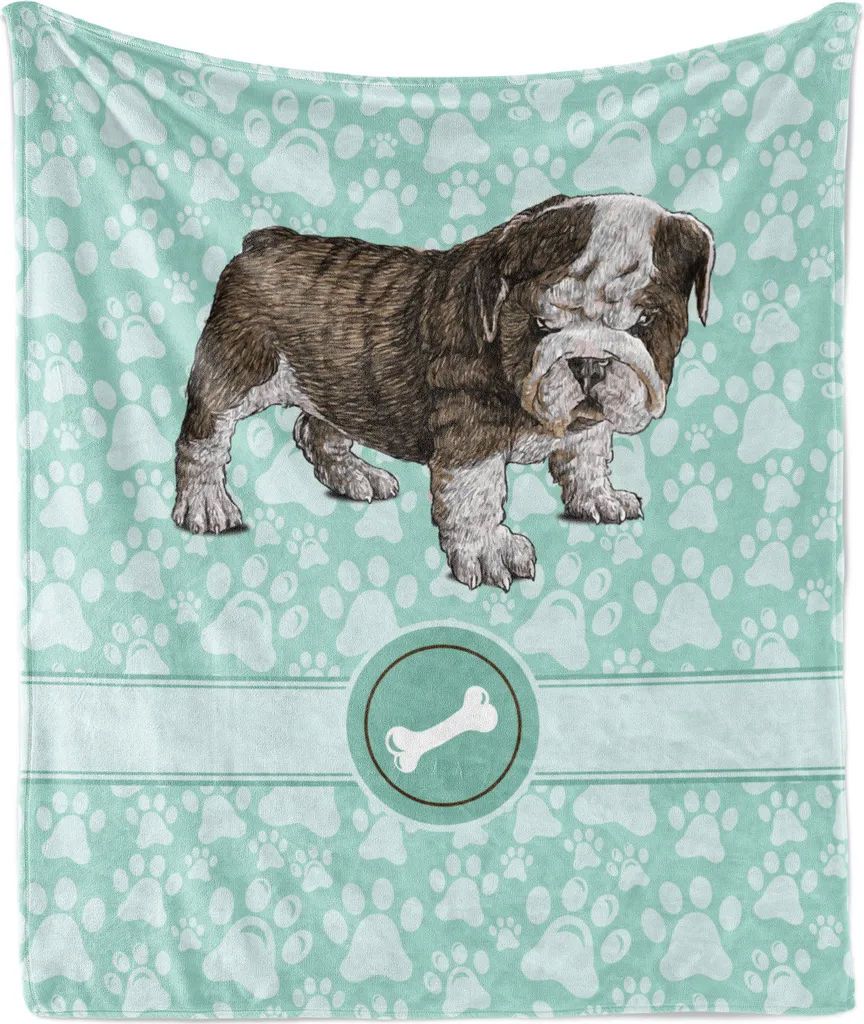 ABAKUHAUS Coperta per Amanti dei Cani 125x175 cm - Plaid Morbido