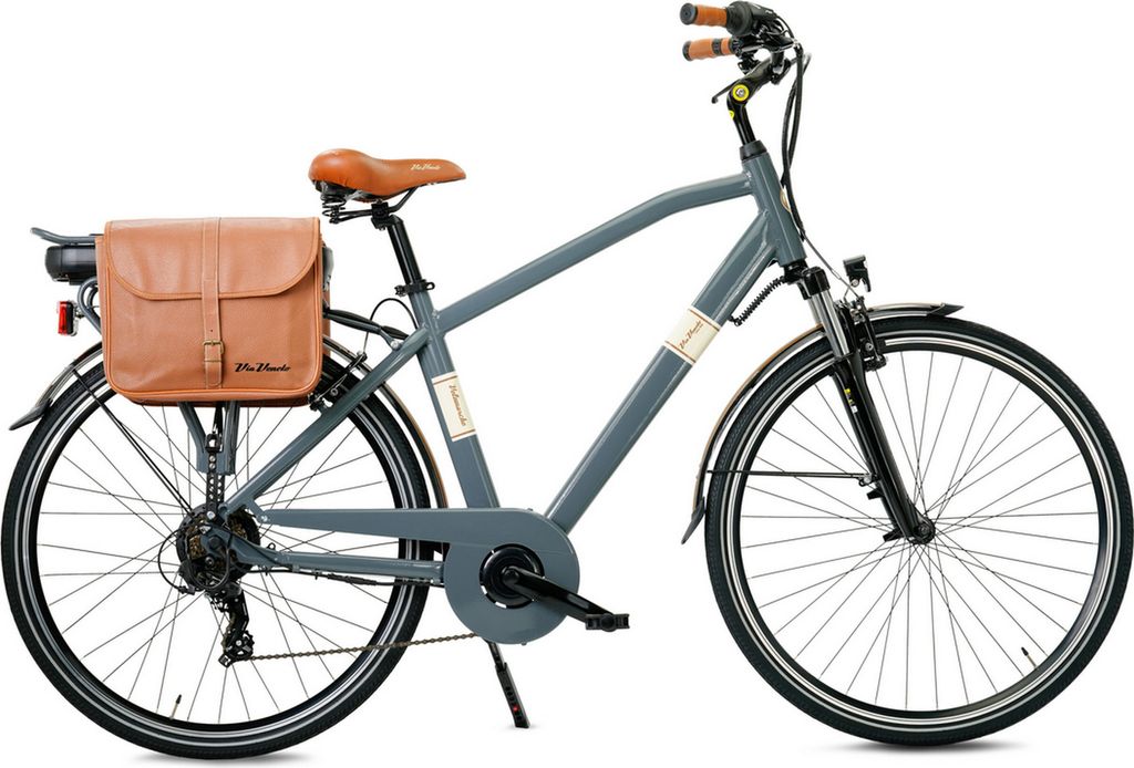 VENICE - I love Italy Elektro-Citybike MONOTUBO CLASSIC Man 28 Zoll, grau