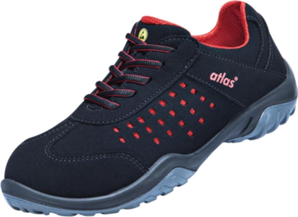 Atlas Sicherheitshalbschuh Damen GX 133 S1 ESD SRC DGUV Gr. 38 schwarz/rot