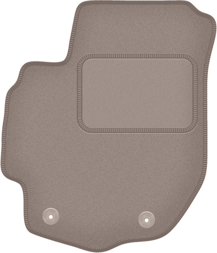 Fahrerfußmatte Velours beige passend für Suzuki Liana FL (2005-2008, Schrägheck, Limousine) – mit Befestigungen – passgenau