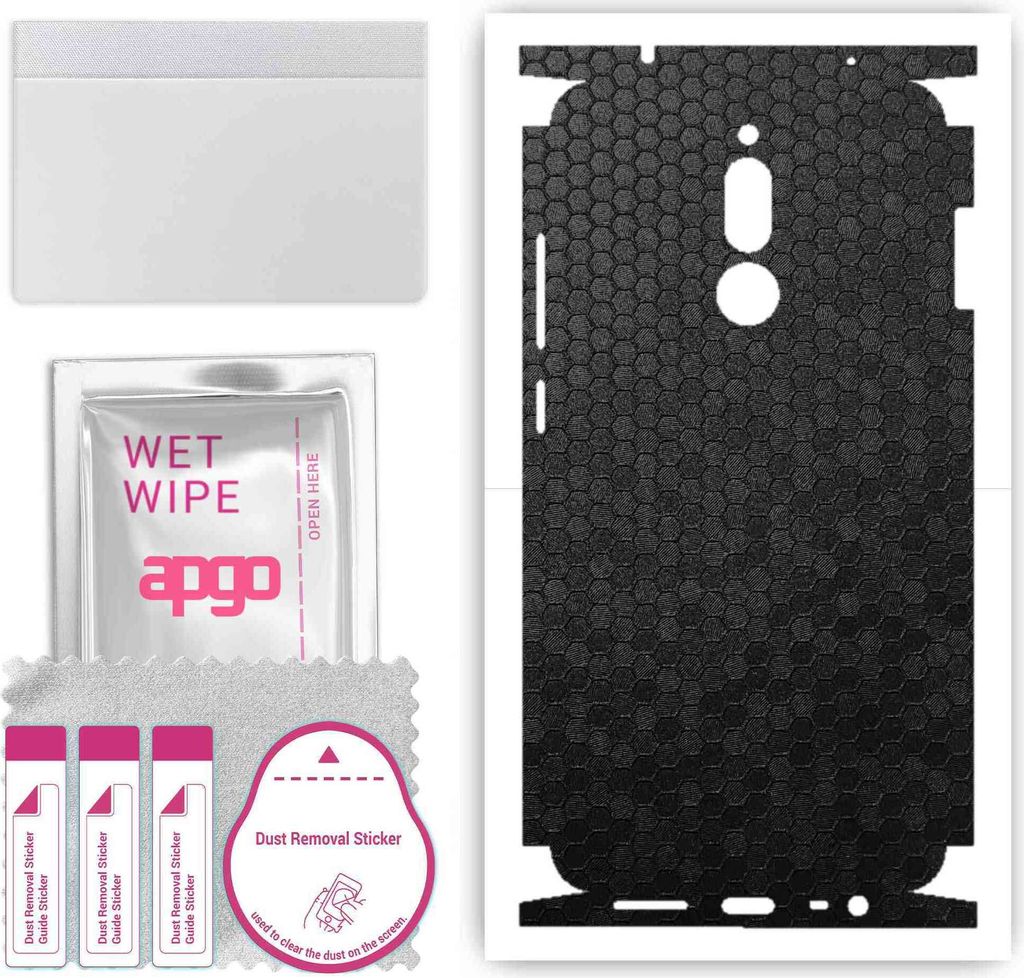 apgo Rückseite + Seiten Schutzfolie, Skin, kompatibel mit Xiaomi Redmi 8, Hinten Displayschutzfolie aus Vinylfolie, kratzfest, einfache Montage - ...