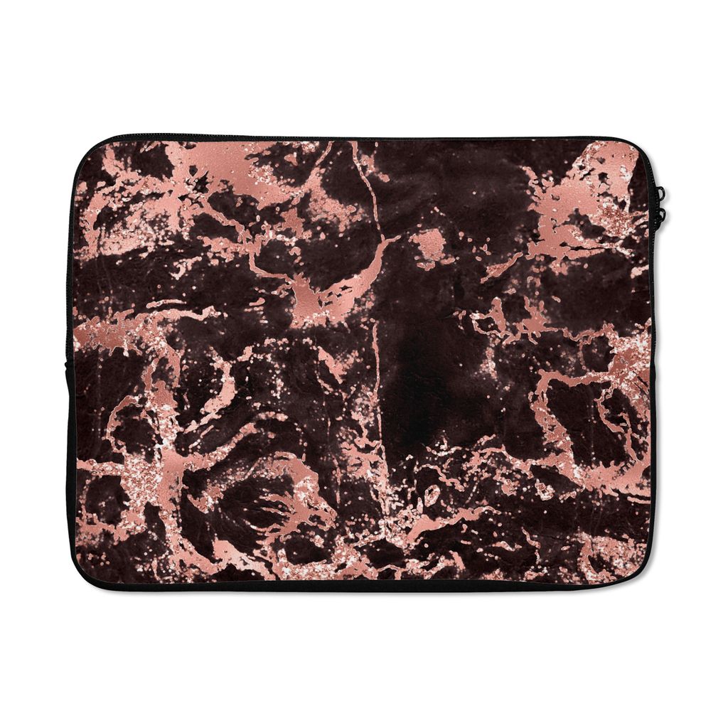 MuchoWow Laptop Hülle 15 Zoll Marmor - Roségold - Steine Laptoptasche - Laptoptasche - Sleeve - Rundum-Schutz