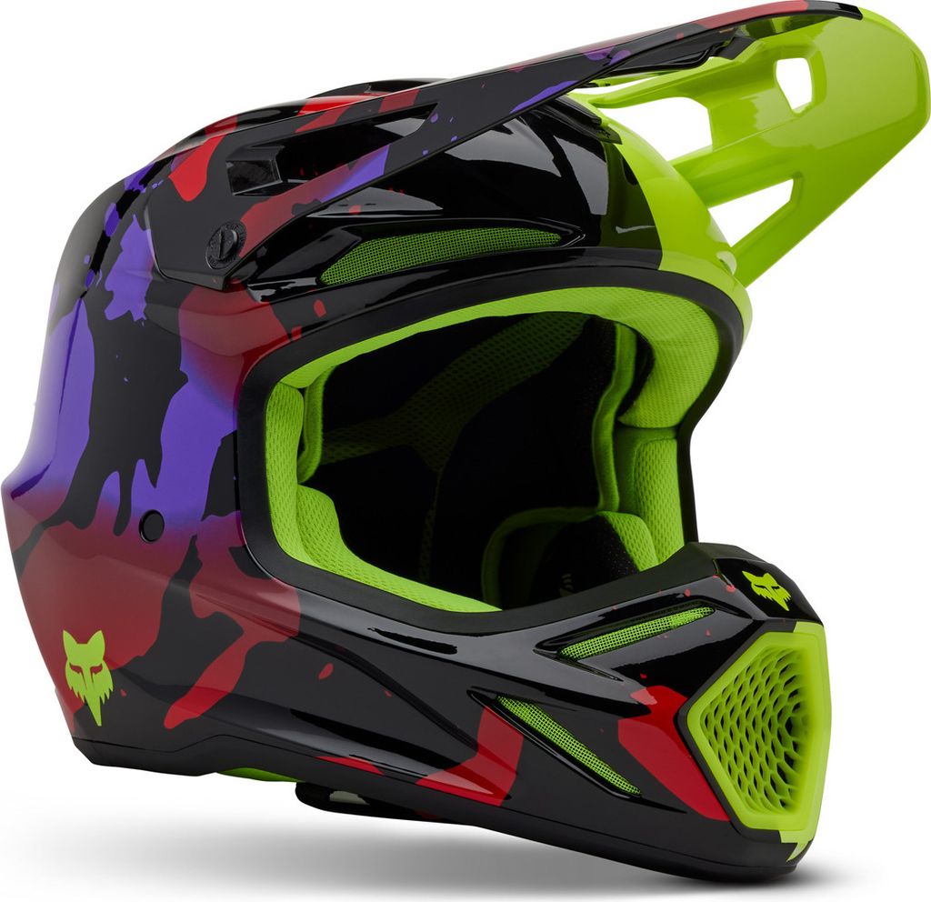 FOX V3 Throttle MIPS Motocross Helm, gelb, 2XL (63/64)