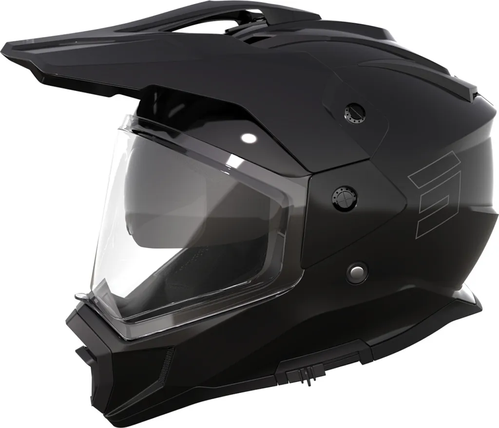 Shot Trek Solid Casque Moto Cross Noir XS - Confort et Ventilation Air