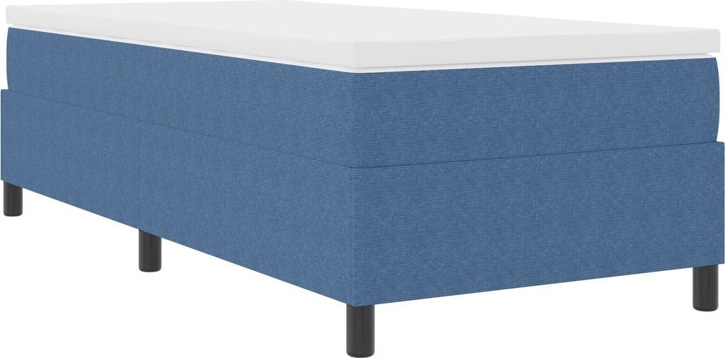 Möbel Boxspringbett Blau 90x200 cm Cordstoff - Klassische Betten 3337390