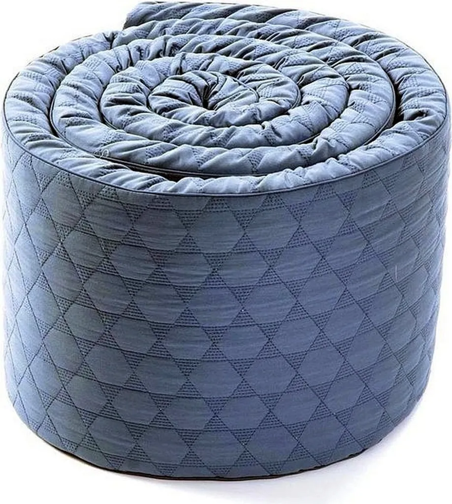 Le protège-tête 360 cm bleu matelassé de lit bébé pour un sommeil doux