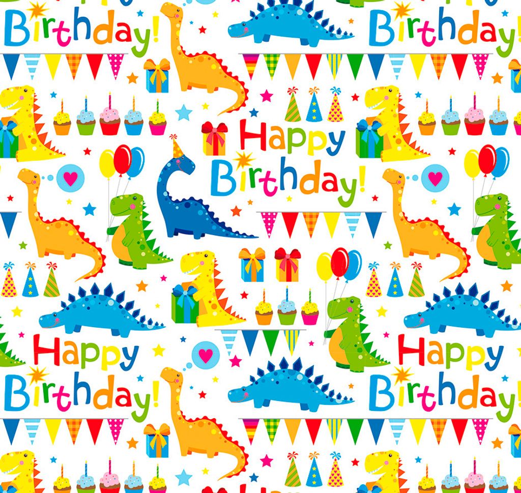 Geschenkpapier Röllchen 70x150 cm Happy Birthday Produktbild 