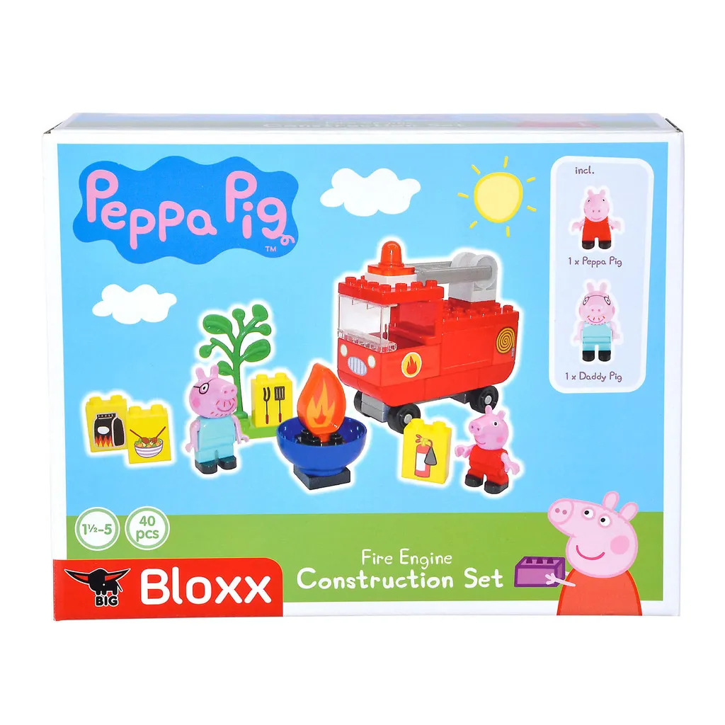 Jouet de construction Camion de Pompiers Peppa Pig Bloxx pour tout-petit