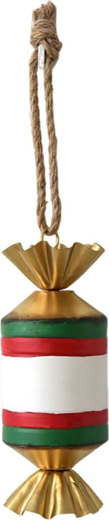 Weihnachtsschmuck aus Metall, Geschenkbox/Süßigkeitenbox/Trommel zum Aufhängen für Weihnachtsbaum und Weihnachtsfeier