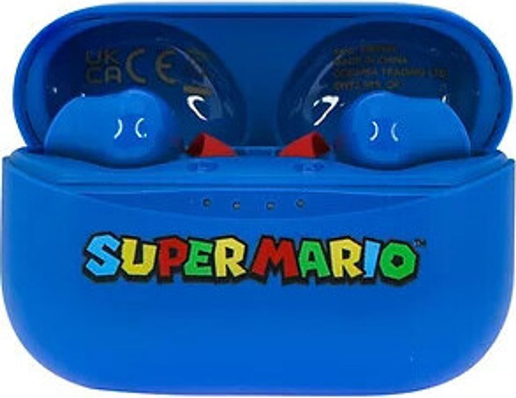 Écouteurs Bluetooth Super Mario – V5.0, TWS, Batterie 6h, étui De Charge, Licence Nintendo, Bleu