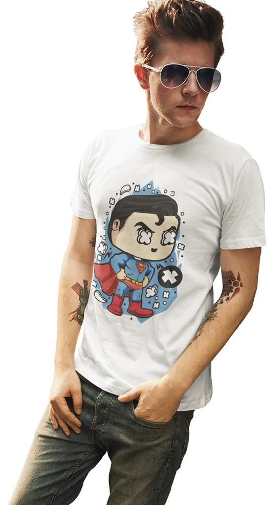 D&B Uni Polo PC00107 Superman Weiß-Größe 2XL