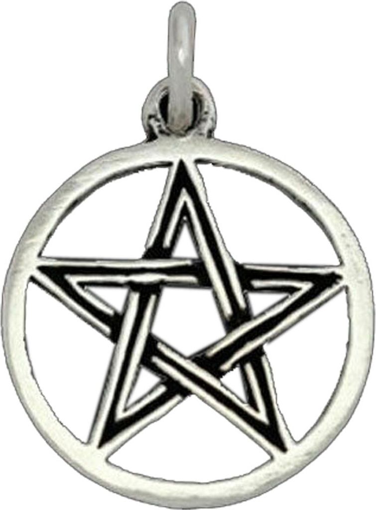 Pentagramm Schmuck Anhänger 925er Silber - Pentagramm - 27x19mm