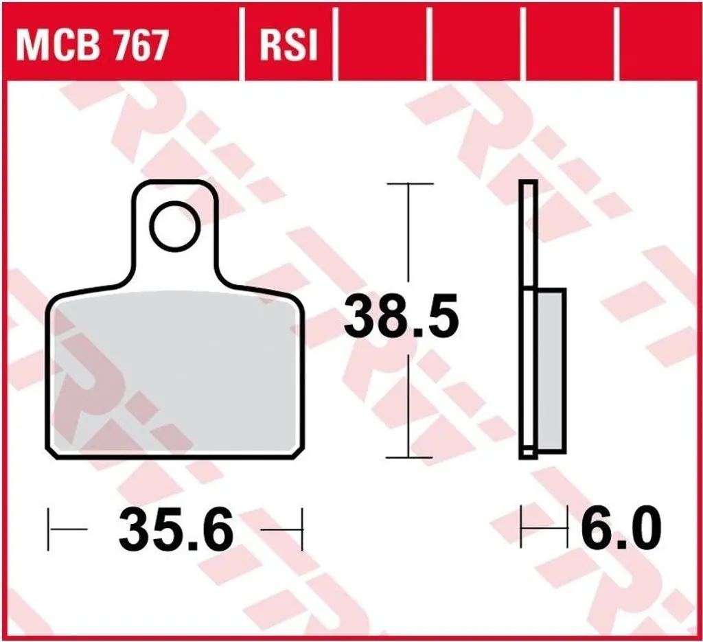 Jeu de plaquettes de frein moto trial TRW MCB767RSI série Sinter TXT