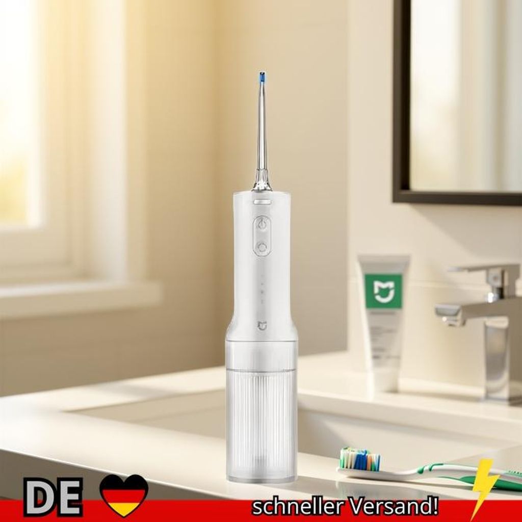 MIJIA Elektrischer Mundduschen-Irrigator 2 – Ultraschall 3 Modi 200 Ml Tank