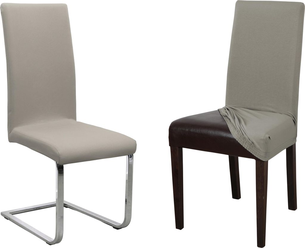 2er Set Jersey Stuhlhusse (Farbe wählbar), elastische Uni Produktbild 