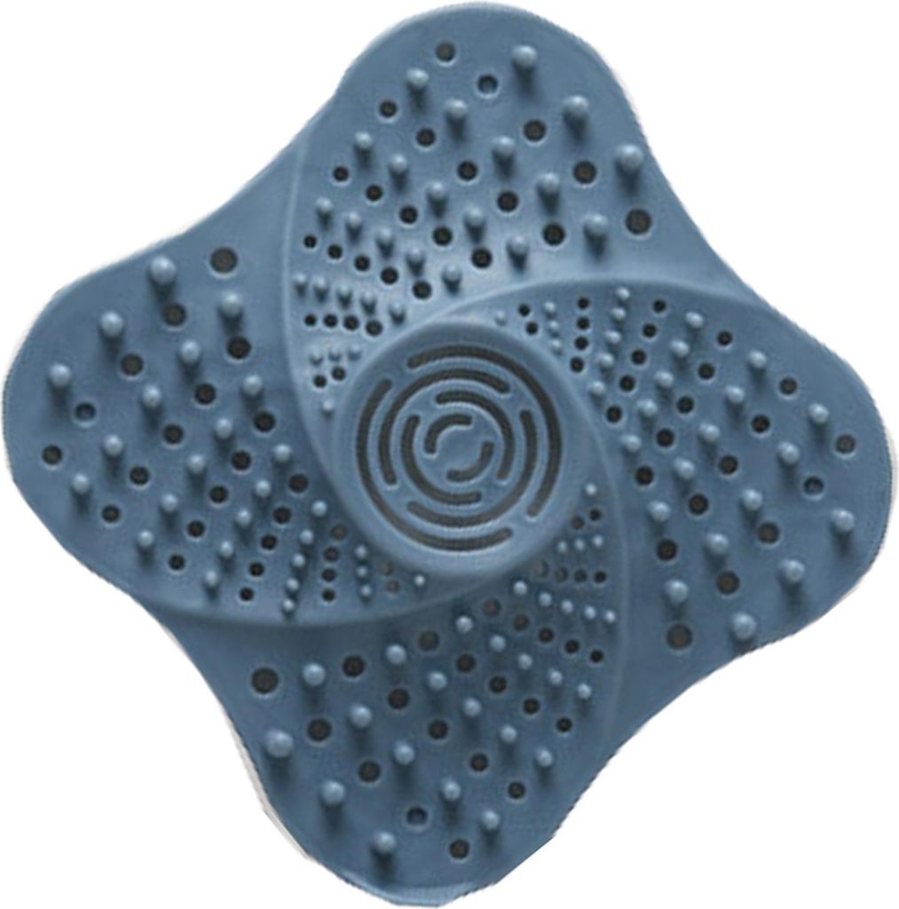 Dusche Drain Hair Catcher verhindern Verstopfung wiederverwendbare Silikon Boden Drain Filterabdeckung für Bad Küche blau