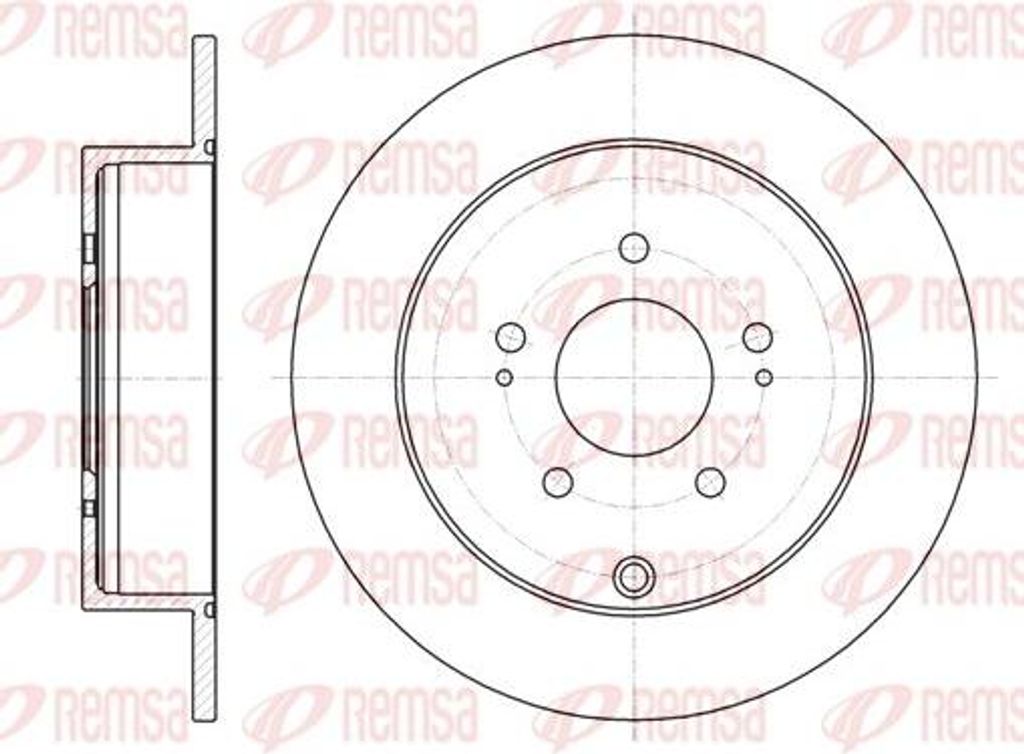 REMSA 61098.00 Bremsscheibe OE 424961 kompatibel mit C-Crosser, Lancer, Outlander, 4007, 4008