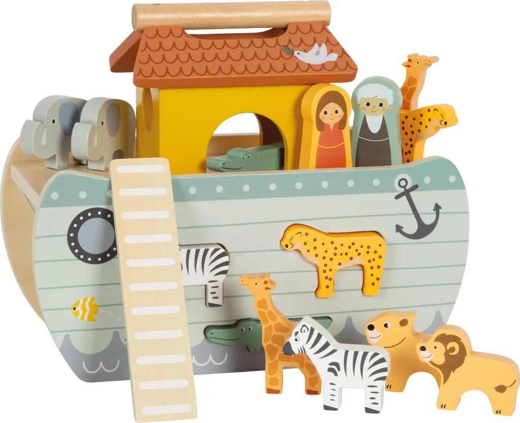 Jeu d'assemblage Arche de Noé : Jouet bois durable pour l'éveil bébé