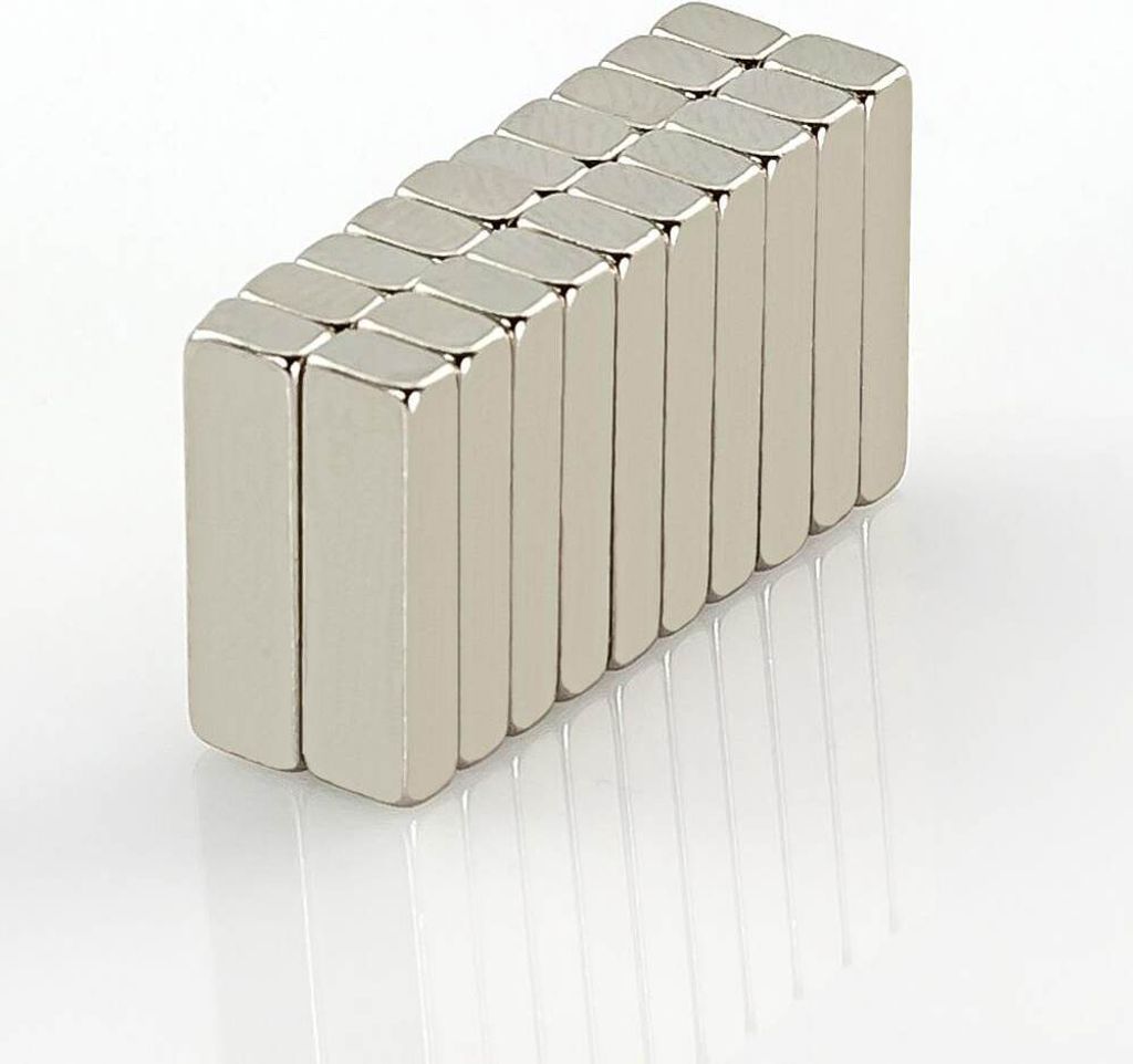 5 x Oblique Unique Neodym Magnet Extrem N50 14 x 4 x 2,5 mm