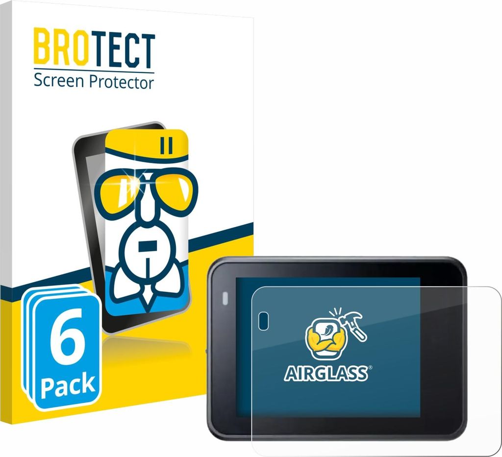6x BROTECT Schutzglas für Akaso Brave 8 Schutzfolie Panzer Folie Glas Display Schutz klar
