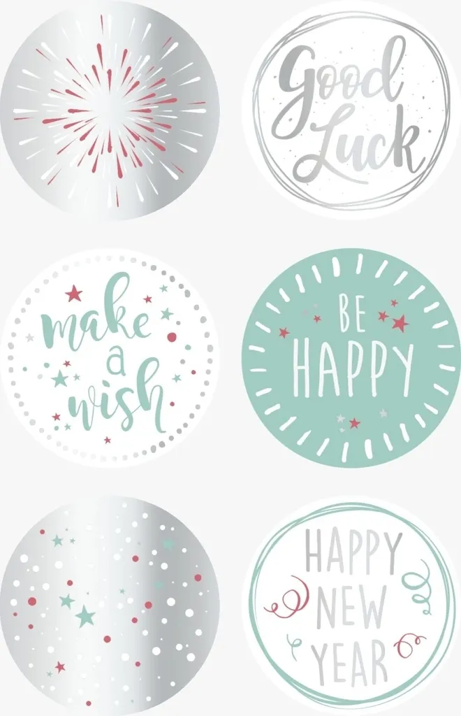 Heyda 203780802 Sticker Good Luck | Set 6X per un Estetica Raffinata