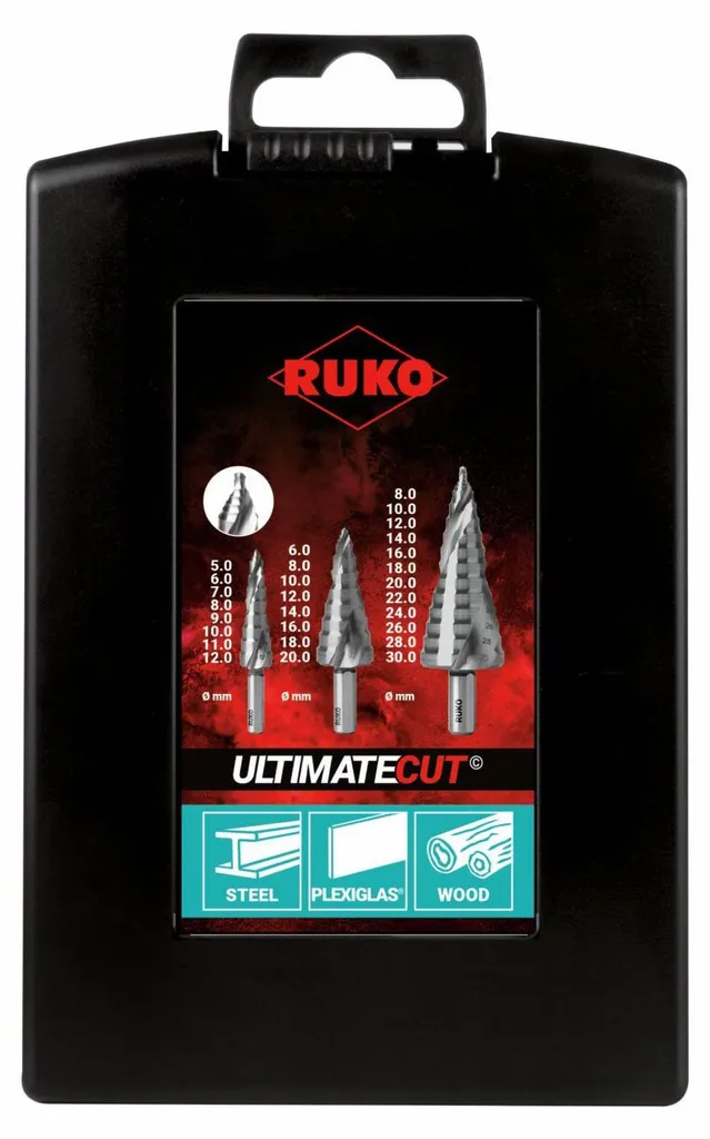 Forets étagés avec pointe FLOWSTEP® RUKO ULTIMATECUT HSS - 101626RO - 2