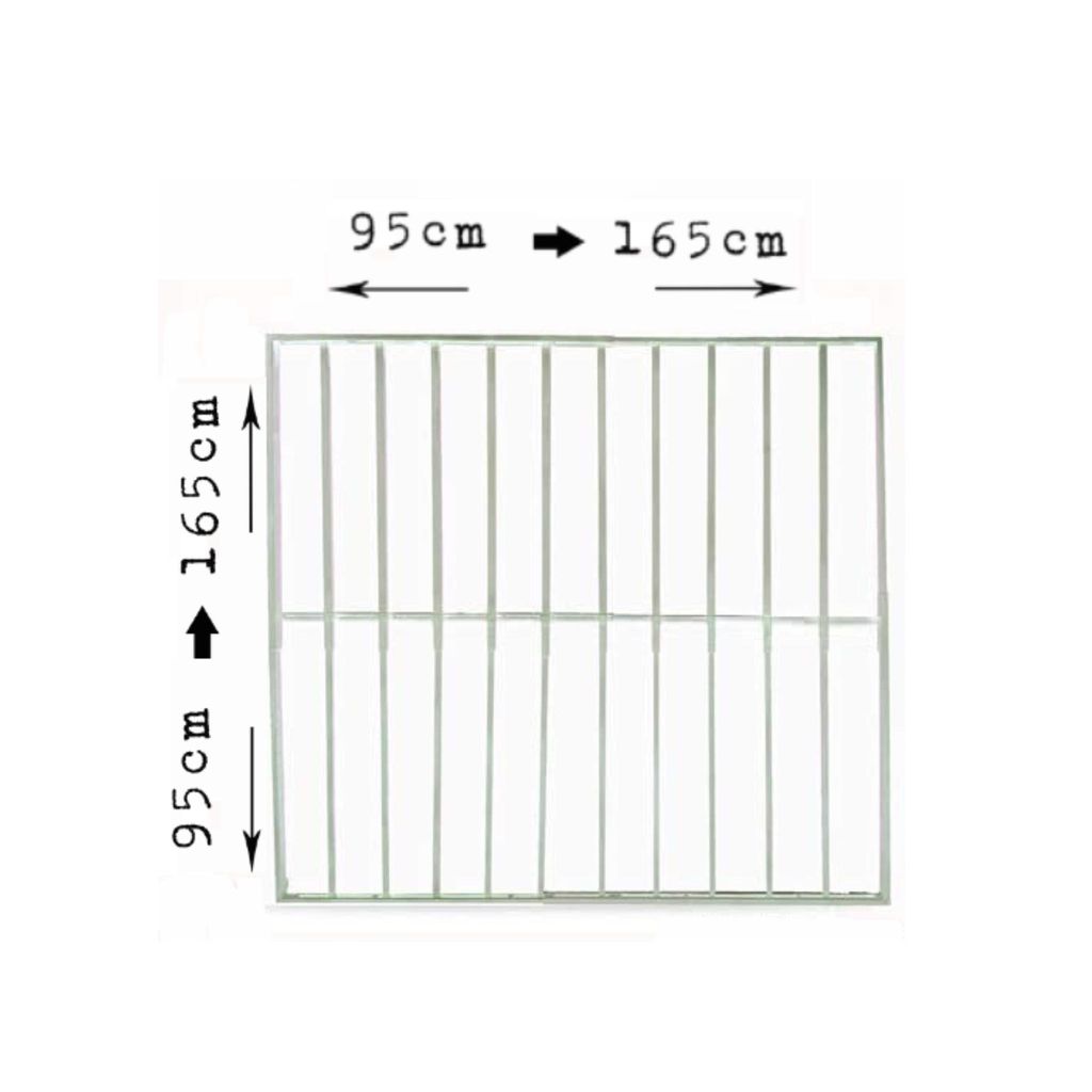 Fenstergitter ausziehbar 95 × 95 bis 165 × 165 cm Weiß – Produktbild 