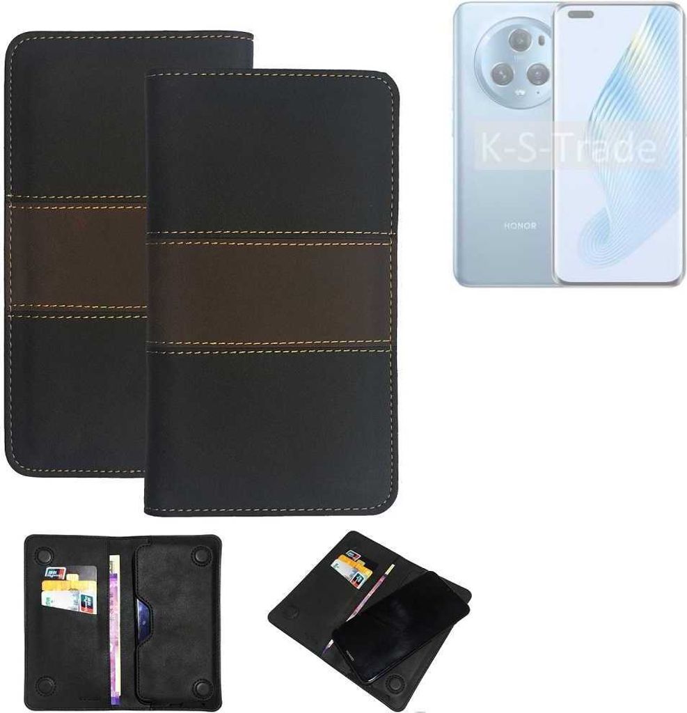K-S-Trade Hülle Handyhülle kompatibel mit Honor Magic5 Schutzhülle Walletcase Bookstyle Tasche Schutz Case Handytasche Wallet Cover Kunstleder