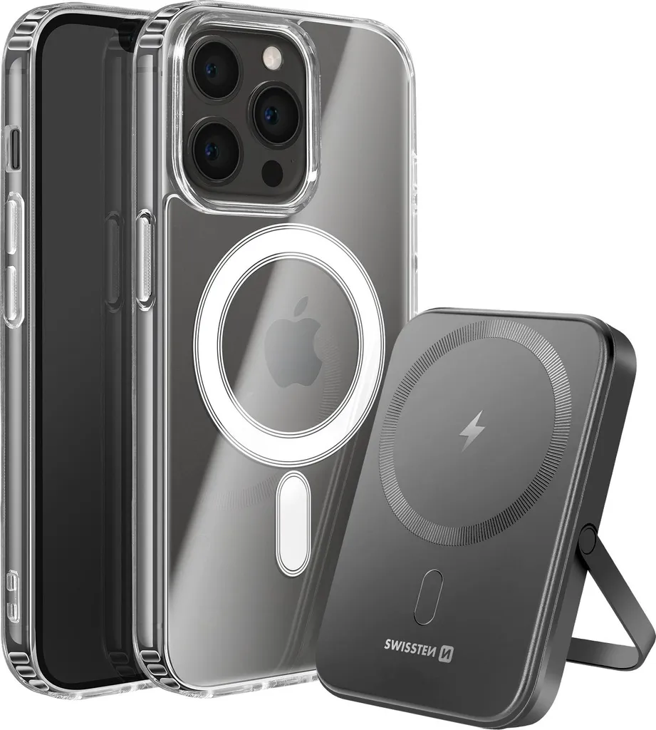 Set MagSafe iPhone 13 Pro Swissten: Cover e Power Bank 5000mAh