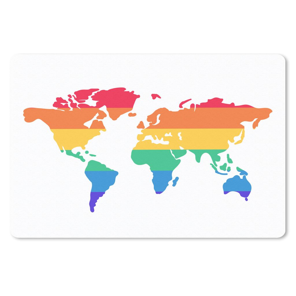 MuchoWow® Schreibtischunterlage Weltkarte - Stolzflagge - Produktbild 