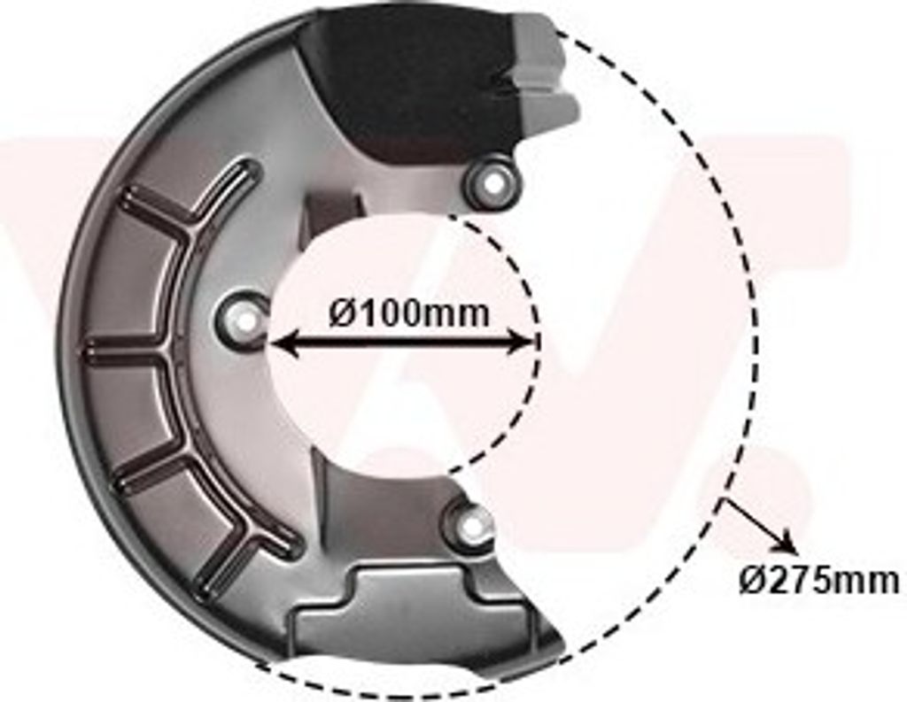 VAN WEZEL Spritzblech Bremsscheibe für VW POLO (9N) Vorne Rechts 5829372 Ankerblech