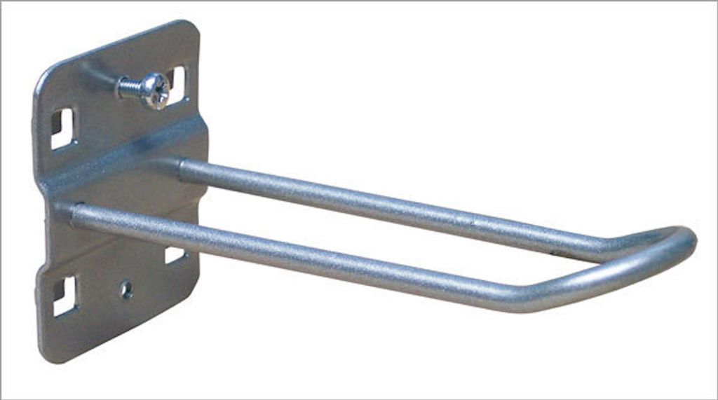 Halter für Selbstbedienungs-Verpackungen für Lochplatte | LxB 12,5x3cm | Weissaluminium