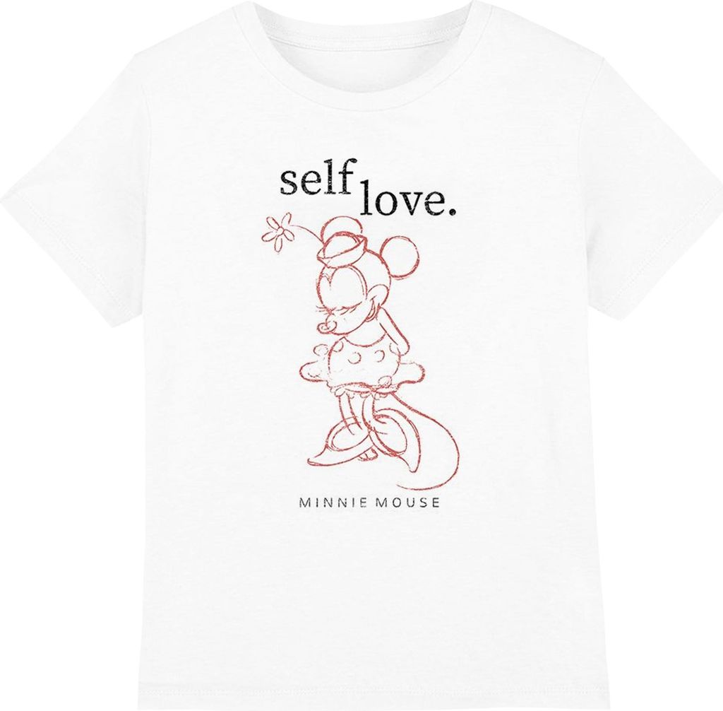 Disney - "Self Love" T-Shirt für Kinder - Valentinstag TV4503 (116) (Weiß)