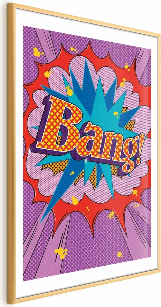 Poster Bang 40x60 cm con cornice dorata con margine - 1
