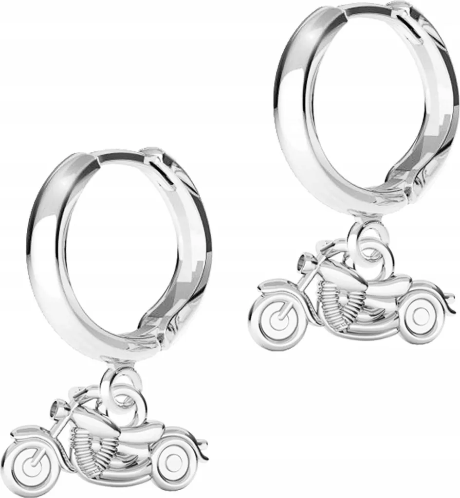 Orecchini Biker Argento 925 S925 | Nickel Free per Casco Moto