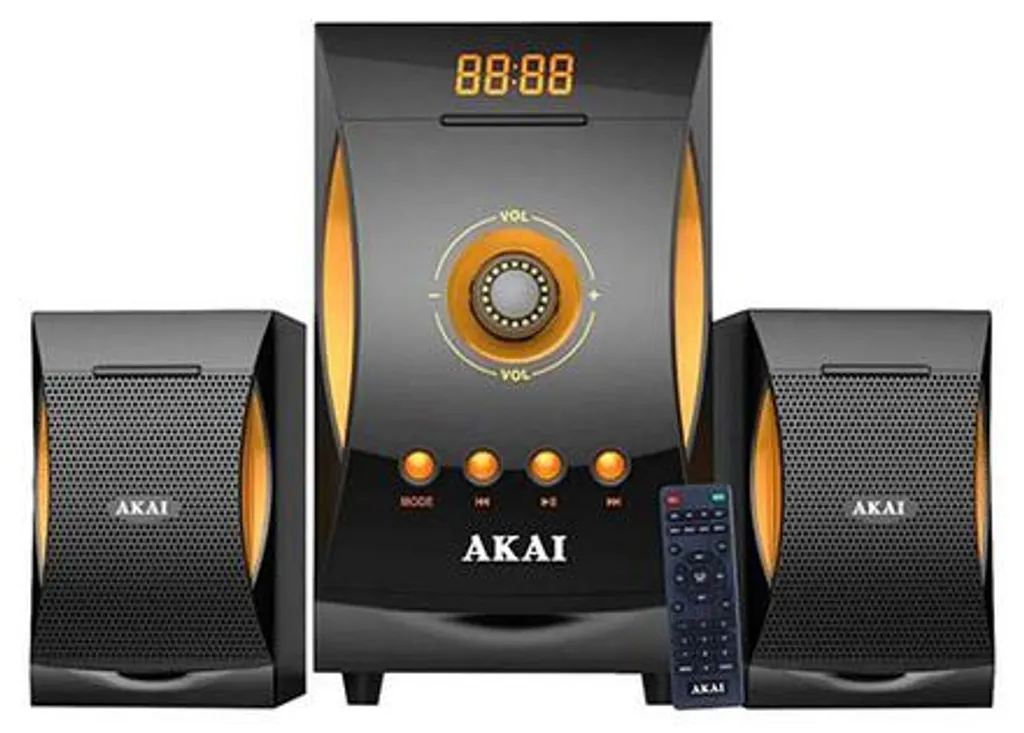 Système d'Enceintes PC 2.1 Akai SS032A-3515 Noir pour Ordinateur et TV