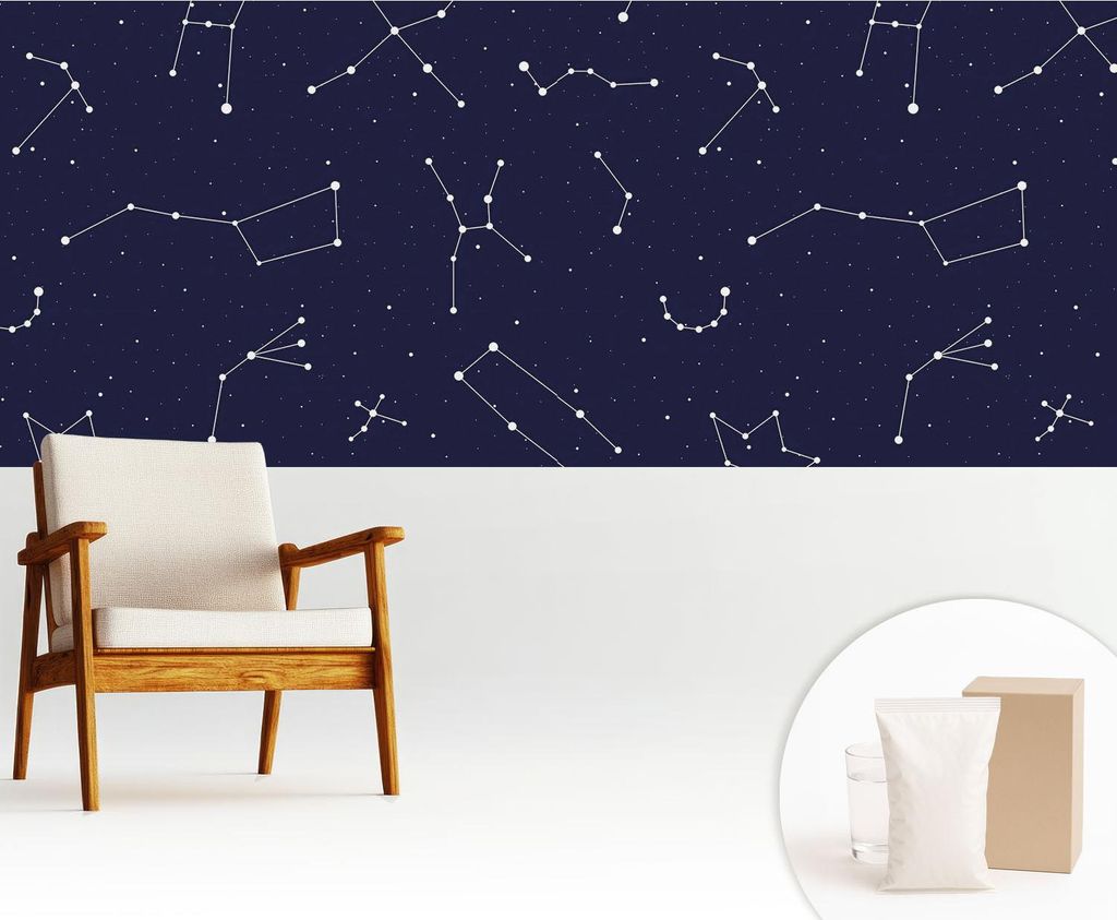 Fototapete - 250x104 cm - Tapete - Wandtapete - Wandbilder - Dekofolie - Tapete Folie - Wand - Dekoration - Wohnzimmer - Astro Sky