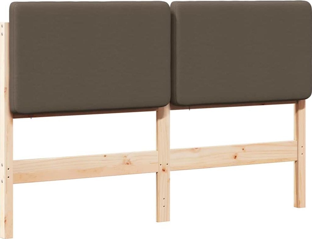 vidaXL Gepolstertes Kopfteil mit Kopfteil Braun und Taupe 135 cm